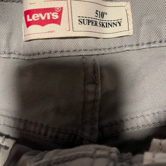 Levi’s 510 Super Skinny Gray Imperfection Pants Sz 14 Reg - Picture 7 of 9